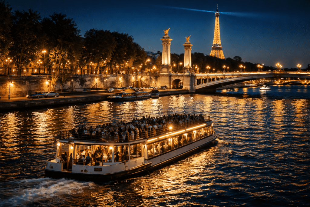 Lo que nunca me contó el centro de visitantes de París 7 paseo en barco por París de noche